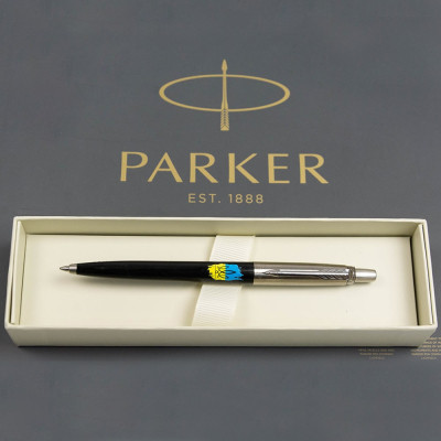 Ручка кулькова Parker JOTTER 17 Originals UKRAINE Black CT BP Тризуб фігурний на тлі прапора (15632_T1026u) Вінниця - фото 5
