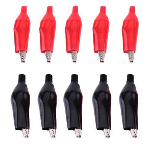 Зажим крокодил 45мм в изоляции, 10шт, на провод под пайку обжим Винница