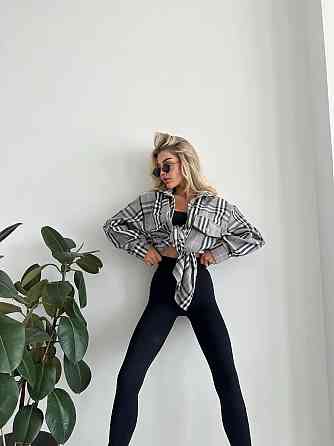 Жіноча тепла оверсайз сорочка в клітинку фланель 48/52 Одеса