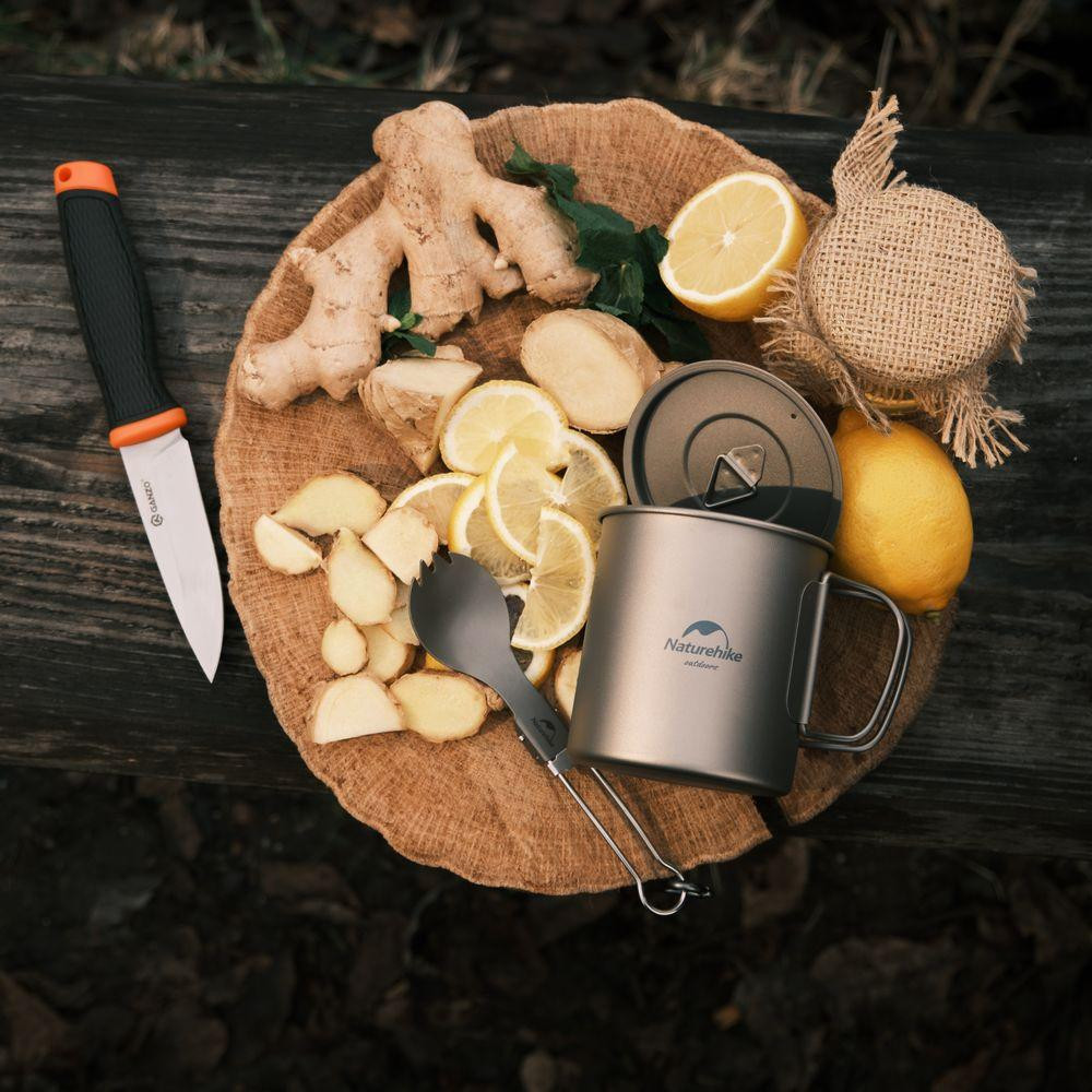 Кружка титановая с ручкой 450 мл Naturehike NH20CJ005 Киев - изображение 9