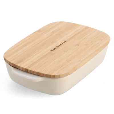 Форма для випікання KitchenAid з кришкою керамогранітна 0,9 л Кремова (CC006105-001) Вінниця