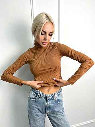 Жіночий гольф в рубчик "Made" оптом | Норма Кемел, 46-48 Київ