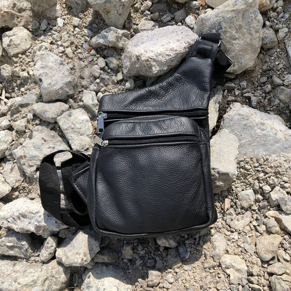 Сумка мешок через плечо мужская, Кожаная сумка кросс-боди кобура наплечная SQ-11 Львов - изображение 16