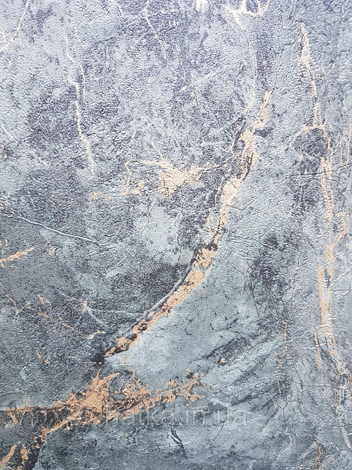 Обои виниловые на флизелине Grandeco Textured vibes 0.53x10 под камень мрамор зеленые изумрудные золотистые Киев - изображение 3