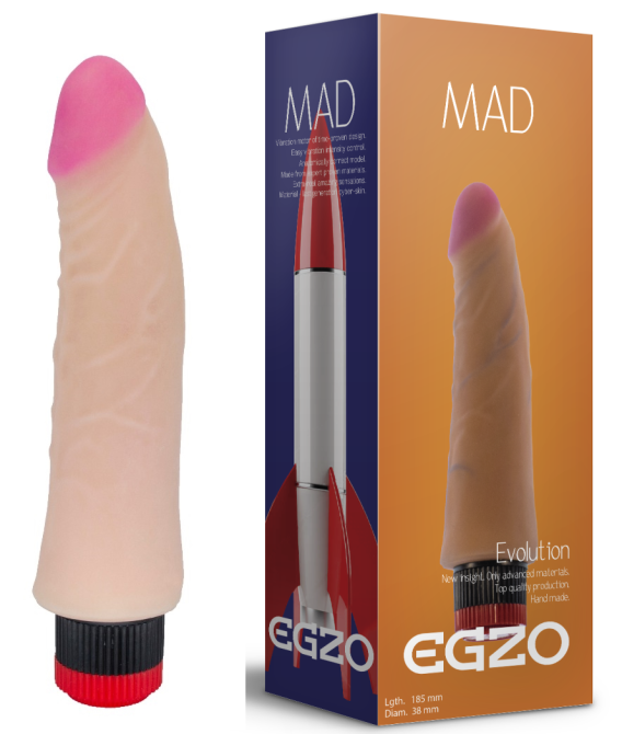 Вибратор EGZO Ciberskin VNS003 ( 18,5 см х 3,8 см ) Sex Aura Киев - изображение 1