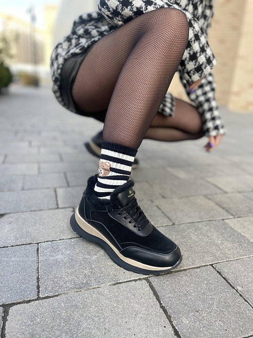 Ditas Кросівки жіночі DITAS MK-15 чорні (зима, шкіра+замша натуральна) (5310) 38р.39р.40р. 39 Коломыя - изображение 3