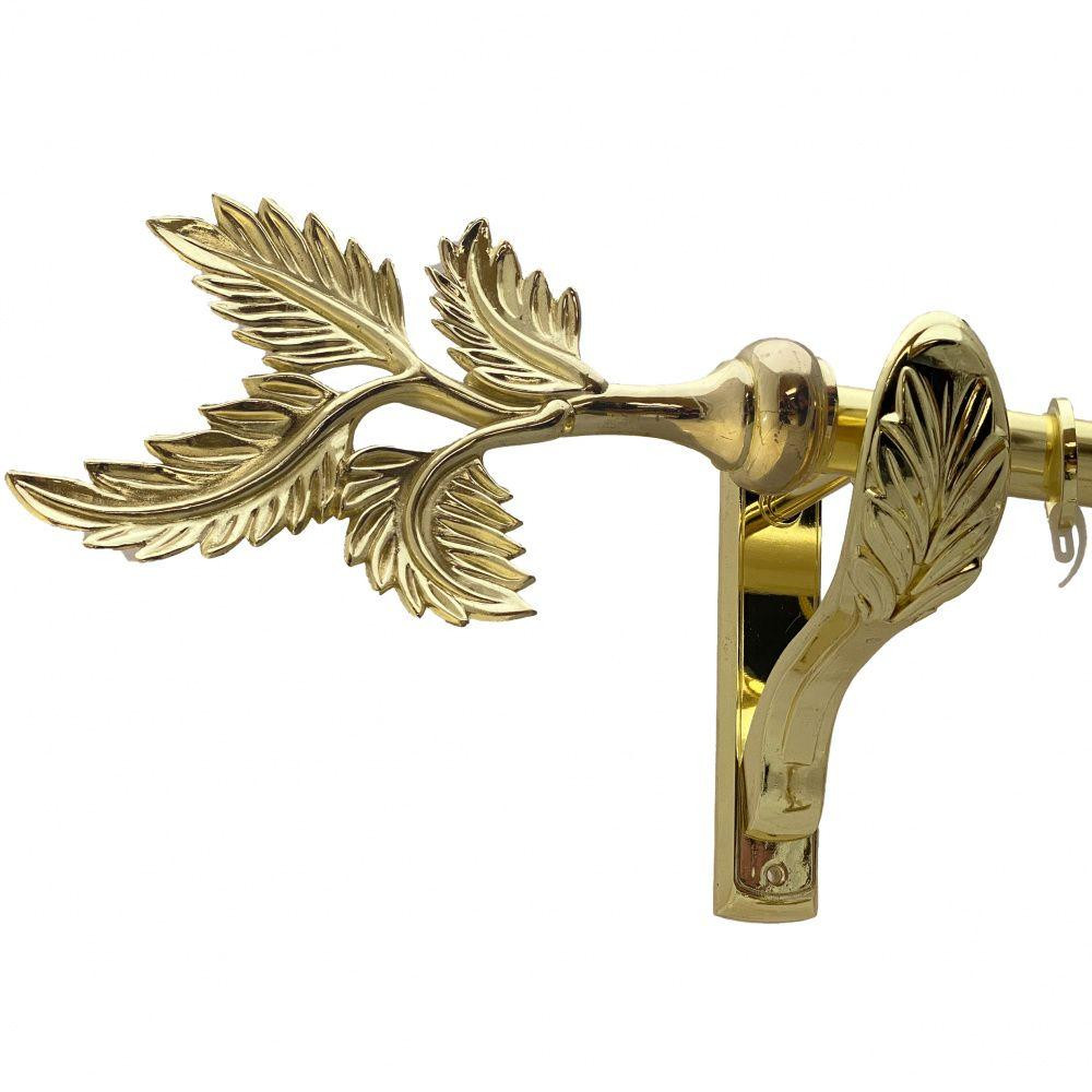 Карниз Orvit Папороть металевий однорядний ретро гладка труба кільце фасонне металеве  Золото 25 мм 200 см Львов - изображение 1