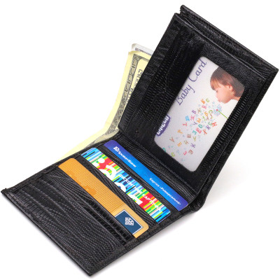 Портмоне Canpellini Из натуральной кожи Черное (21868) Винница - изображение 8