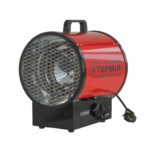 Тепловентилятор 3000W метал червоний АО ЭВО3,0/0,3ТП(230В)Р(Е) ТЕРМІЯ Житомир
