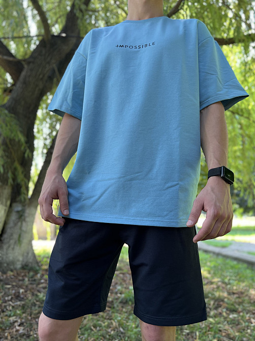 Літній костюм oversize unisex POSSIBLE (шорти + футболка) Чернівці - фото 3
