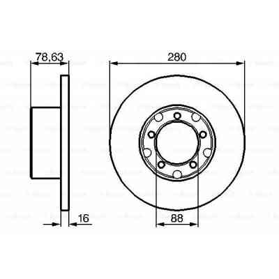 Тормозной диск Bosch 0 986 478 201 Винница
