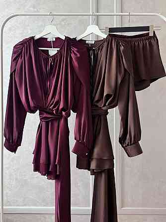 Женское легкое платье с объемной драпировкой шелк армани Бургунди Одесса