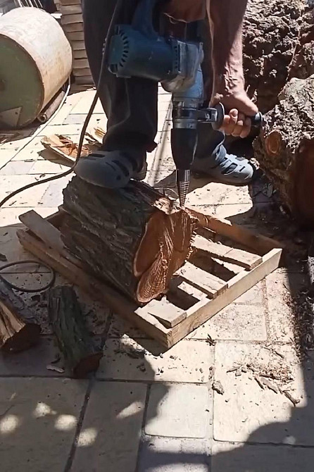 Дровокол насадка на перфоратор,шуруповер, конус, морквина, гвинтовий колун для заготівлі дров. (набор) Київ - фото 2