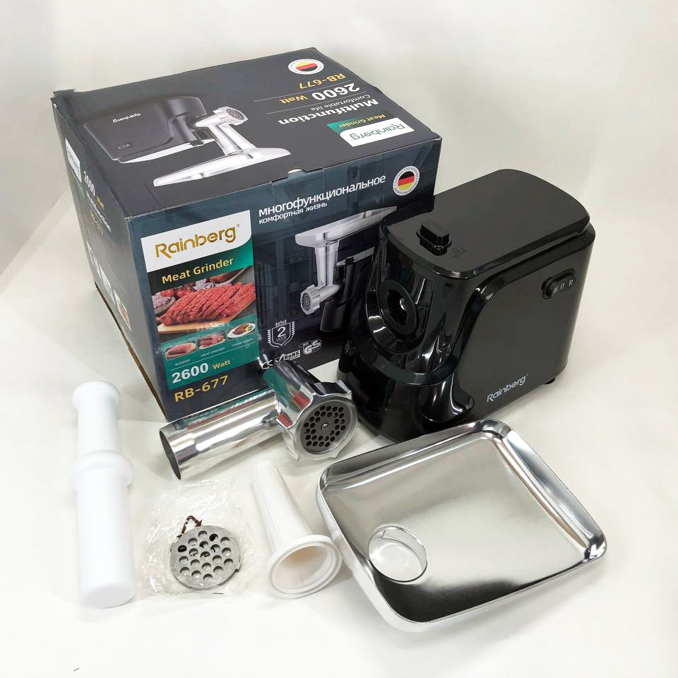 М'ясорубка скарлет з насадками Rainberg, Електрична м'ясорубка з насадками 'ясорубки шнекові LN-77 Львів - фото 5