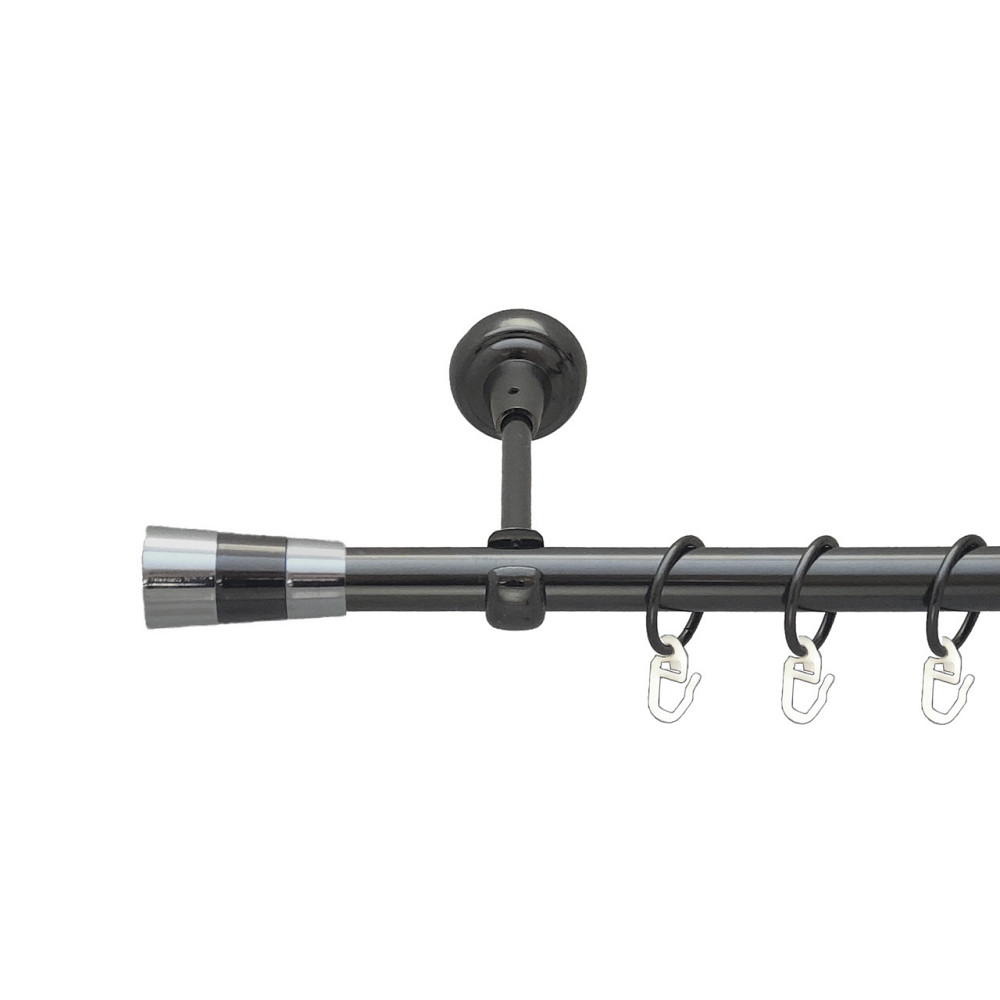 Карниз Orvit Валео V2 металевий однорядний відкритий Онікс 19 мм 300 см (00-00014792) Львов - изображение 1