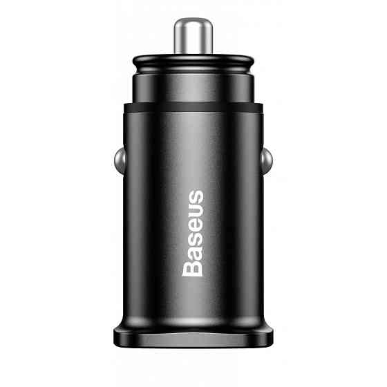 Автомобильное зарядное устройство для Baseus Square Metal QC 3.0 30W 2USB черный Львов