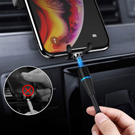 Кабель USB універсальний 3в1(Lightning/Micro USB/Type-C) ColorWay CW-CBUU038-BK 2,4A магнітний 1м чорний Житомир