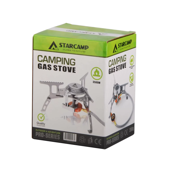 Пальник газовий Starcamp CS04A 3500 Вт (лапки 17 см) під цанговий балон Київ