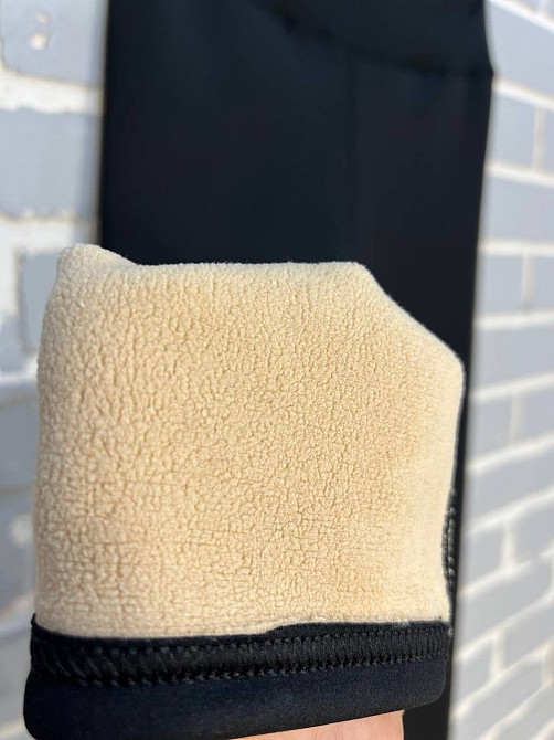 Лосини жіночі Alia 915 дайвінг широкий пояс висока талія утеплені на хутрі чорні , чорний, 3XL Київ - фото 6