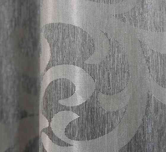 Шторна тканина жакард, колекція "Вензель", висота 2,8м колір сірий 293ш Київ