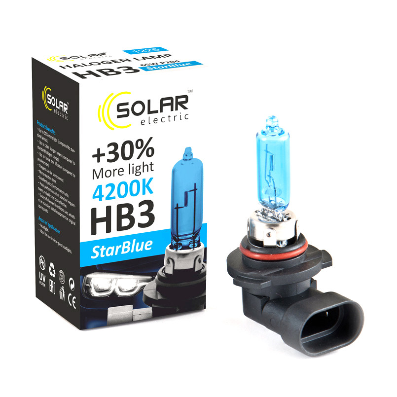 Галогенова лампа Solar HB3 12V 65W P20d StarBlue 4200K Львів - фото 1