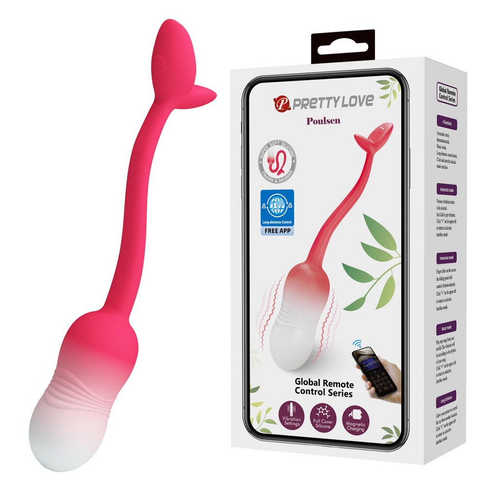 Виброяйцо с управлением через приложение PRETTY LOVE Poulsen Egg Vibrator 01, 7 см Sex Aura Киев - изображение 1