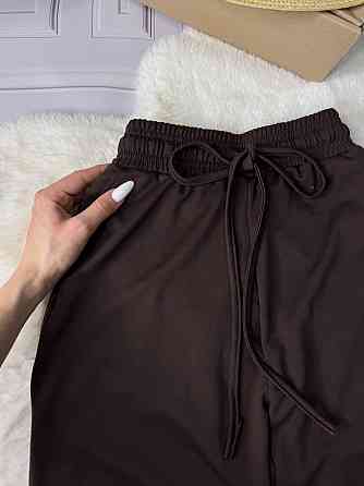 Женский повседневный костюм тройка: кофта топ и штаны двунить. Шоколад, 46/48 Одесса