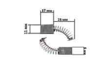 Щетки для электроинструмента 6*11*17 прямоугольный пятак K Мукачево