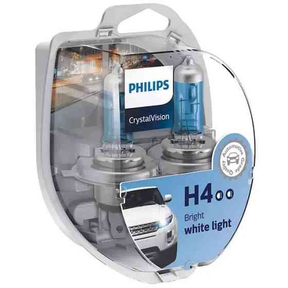 Комплект галогенових ламп PHILIPS H4 12342CVSP CrystalVision + W5W 4300K 60/55W 12V P43t (2 шт) Харків