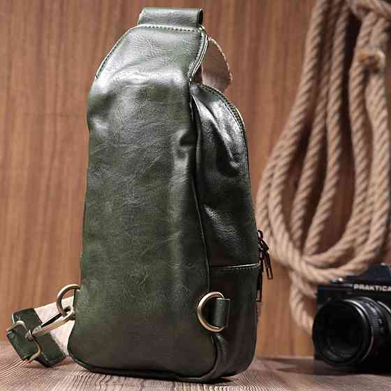 Красива сумка через плече в модному кольорі з екошкіри Vintage 22791 Зелений Київ