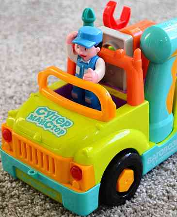 Машинка Конструктор с инструментами Музыкальная, Свет, открыв капот. Киев