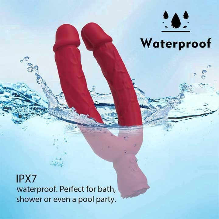 Двосторонній вібратор Y-Lover Rose Bloom Бордовий Вінниця - фото 4