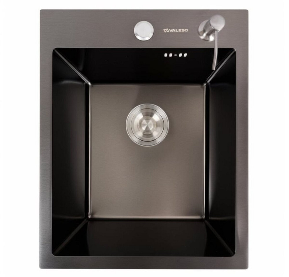 Кухонна мийка PVD чорна 40*50 VALESO Handmade (товщина 3,0/1,5) Коломия - фото 1