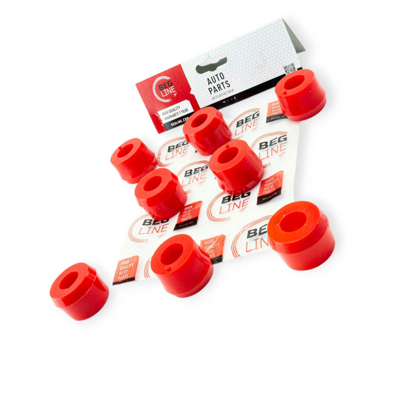 Втулка ГАЗ 53, 3307, Валдай, ПАЗ старий зразок червона (к-кт 8 шт) амортизатора Мукачево - фото 1