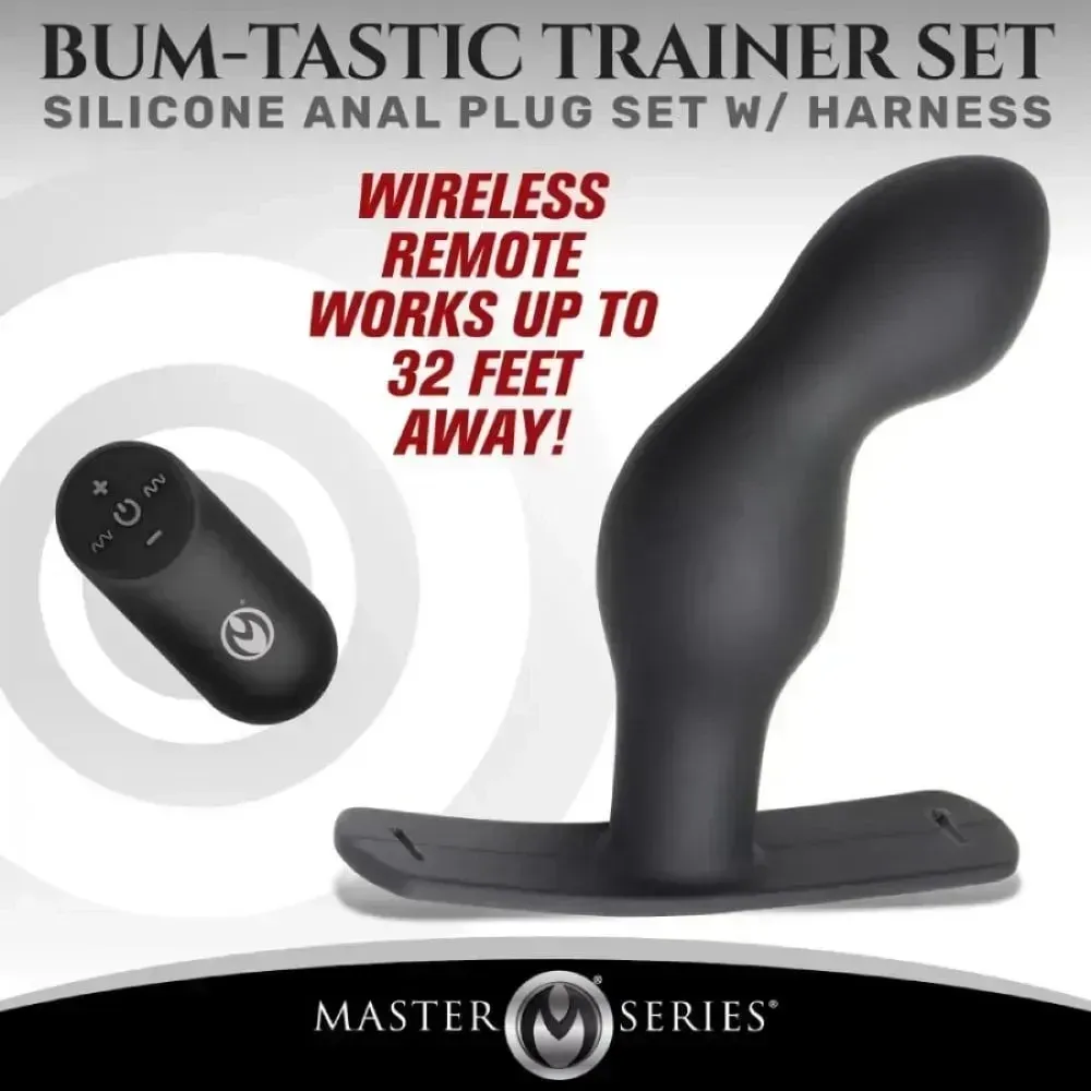 Анальний вібратор на ремінці XR Brands Prostate Plug з дистанційним керуванням, чорний Sex Aura Київ - фото 4