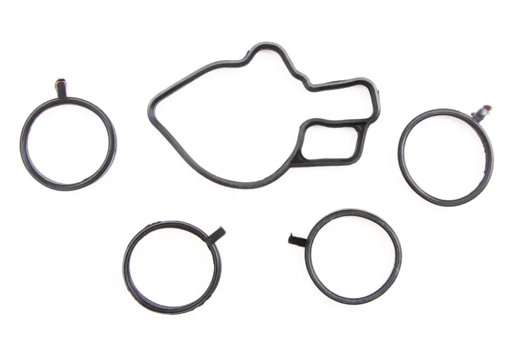 Прокладка коллектора 2112 впускного дрос. зашарки + газового каналу Flagmus чорна (5 шт). Вінниця - фото 1