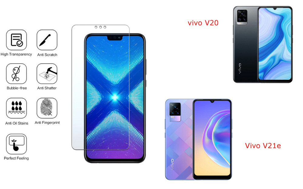 Защитное стекло NeoGlass для vivo V20, Vivo V21e – ультрапрозрачное и устойчивое Киев - изображение 4