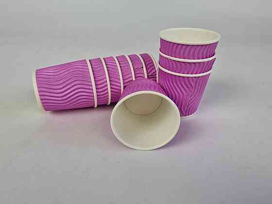 Паперові одноразові склянки гофровані 110 мл "Лаванда" Маестро (20 шт.) Харків