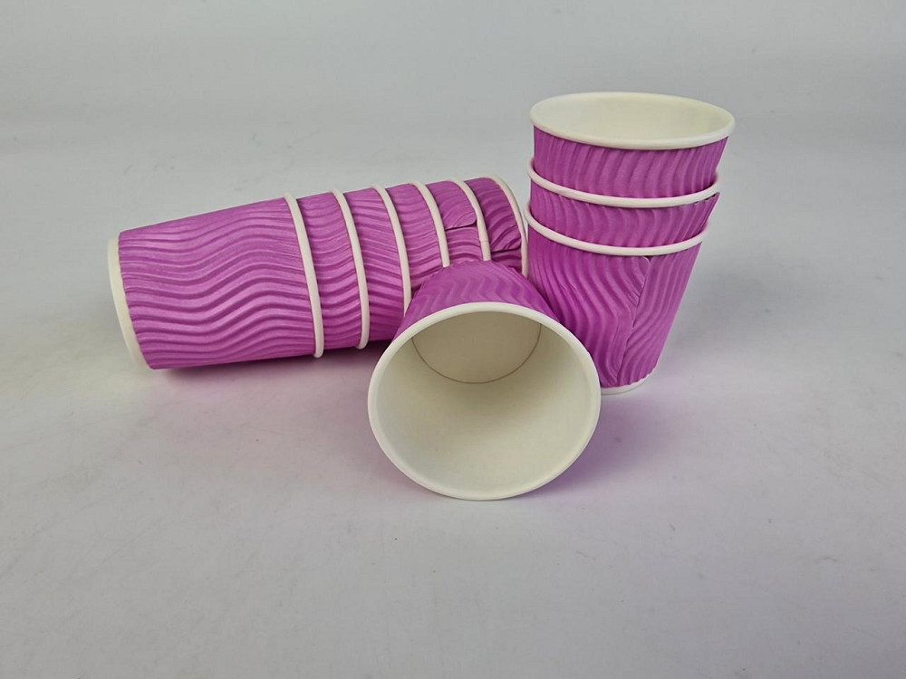 Паперові одноразові склянки гофровані 110 мл "Лаванда" Маестро (20 шт.) Харків - фото 2