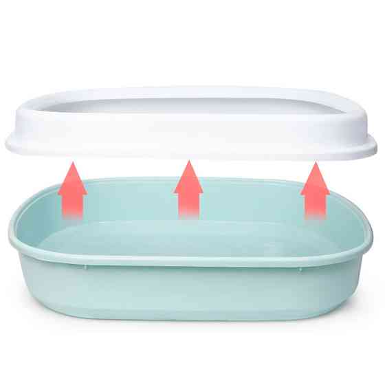 Туалет лоток для кошек с лопаткой Taotaopets 225501 46*38*13 см Blue Київ