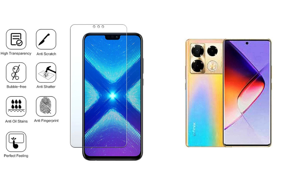 Захисне скло NeoGlass для Infinix Note 40, Note 40 Pro – надпрозоре та стійке Київ - фото 4