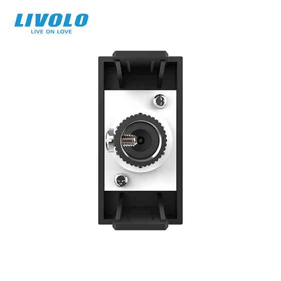 LIVOLO Телевізійна розетка LIVOLO, чорна, модуль 0.5 поста, TV гніздо для антени / ресивера (VL Коломия