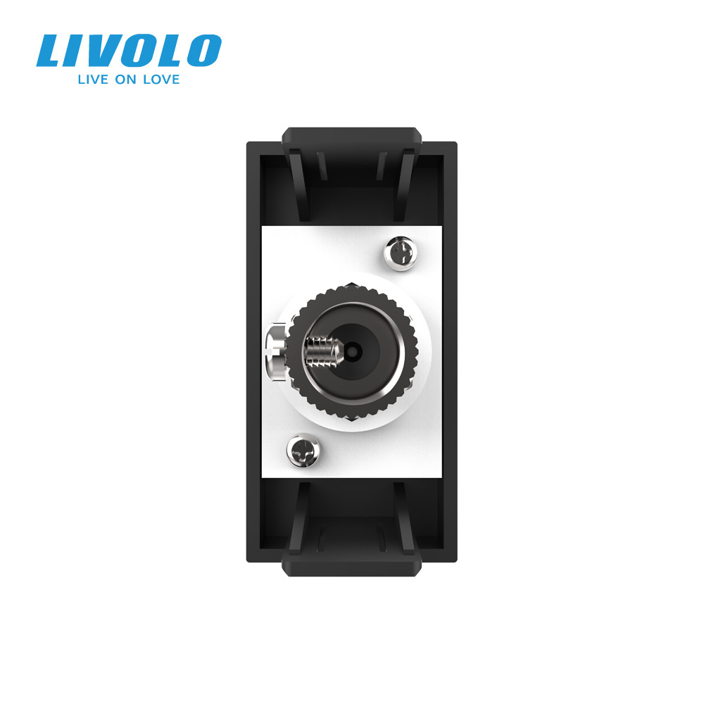 LIVOLO Телевізійна розетка LIVOLO, чорна, модуль 0.5 поста, TV гніздо для антени / ресивера (VL Коломия - фото 3