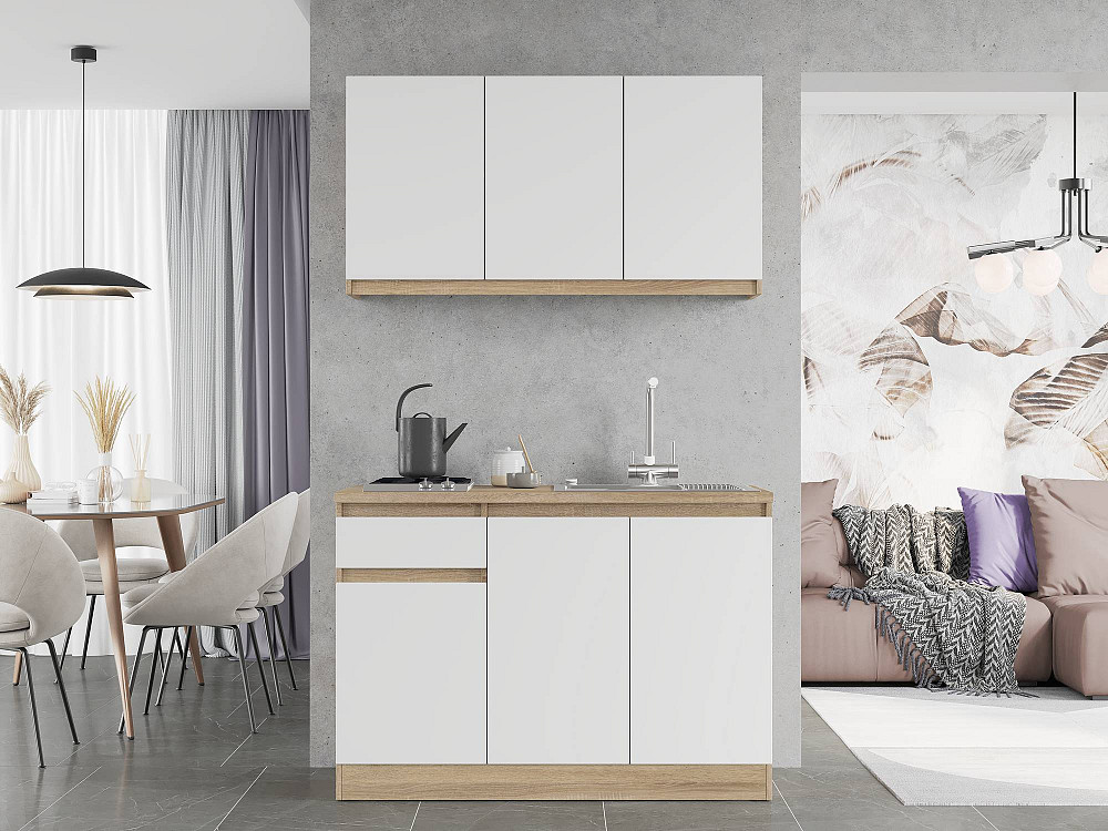 Кухня модульна Эверест Оптима набор №5 Белый 1,2 м (без столешницы) (DTM-5709) Львов - изображение 1