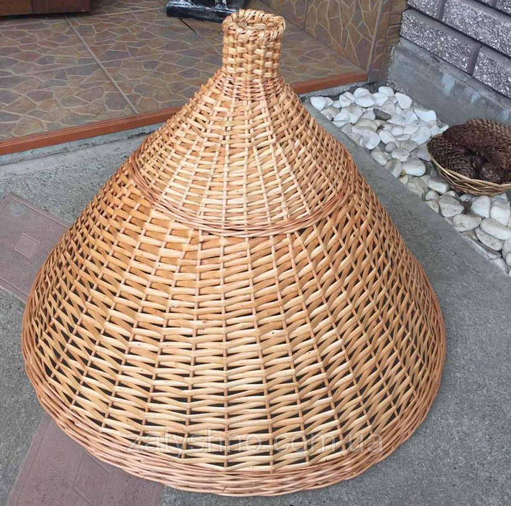 Конусна люстра плетена | люстра з лози /плетена люстри в кафе Київ - фото 1