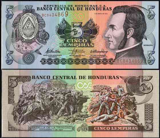 Гондурас / Honduras 5 lempiras 2010 P 91c UNC Полтава