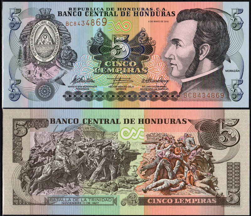 Гондурас / Honduras 5 lempiras 2010 P 91c UNC Полтава - фото 1