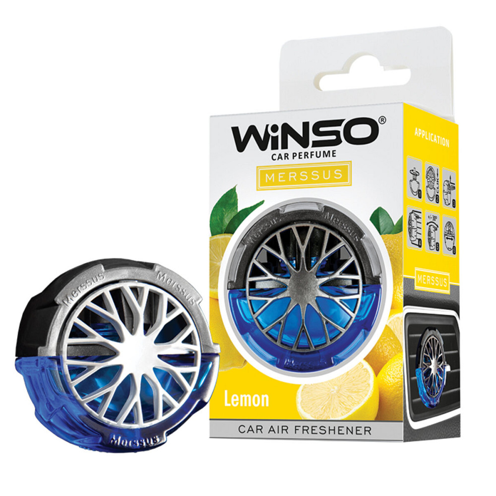Освежитель воздуха WINSO Merssus на дефлектор с регулировкой интенсивности 18мл Lemon Киев - изображение 1