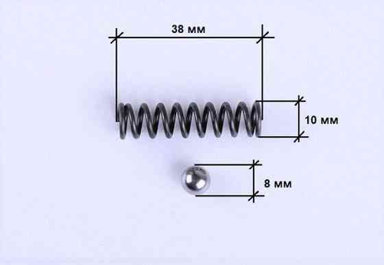 Пружина з кулькою, що фіксують вилку передач на дизельний двигун 180N Мукачево