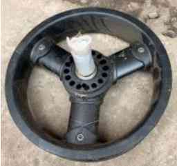 Диск для дитячих колясок 12 С . чорне, 3 промені (торм. втулка+кнопка+підшипник + віссю dia 12,7 mm) Мукачево